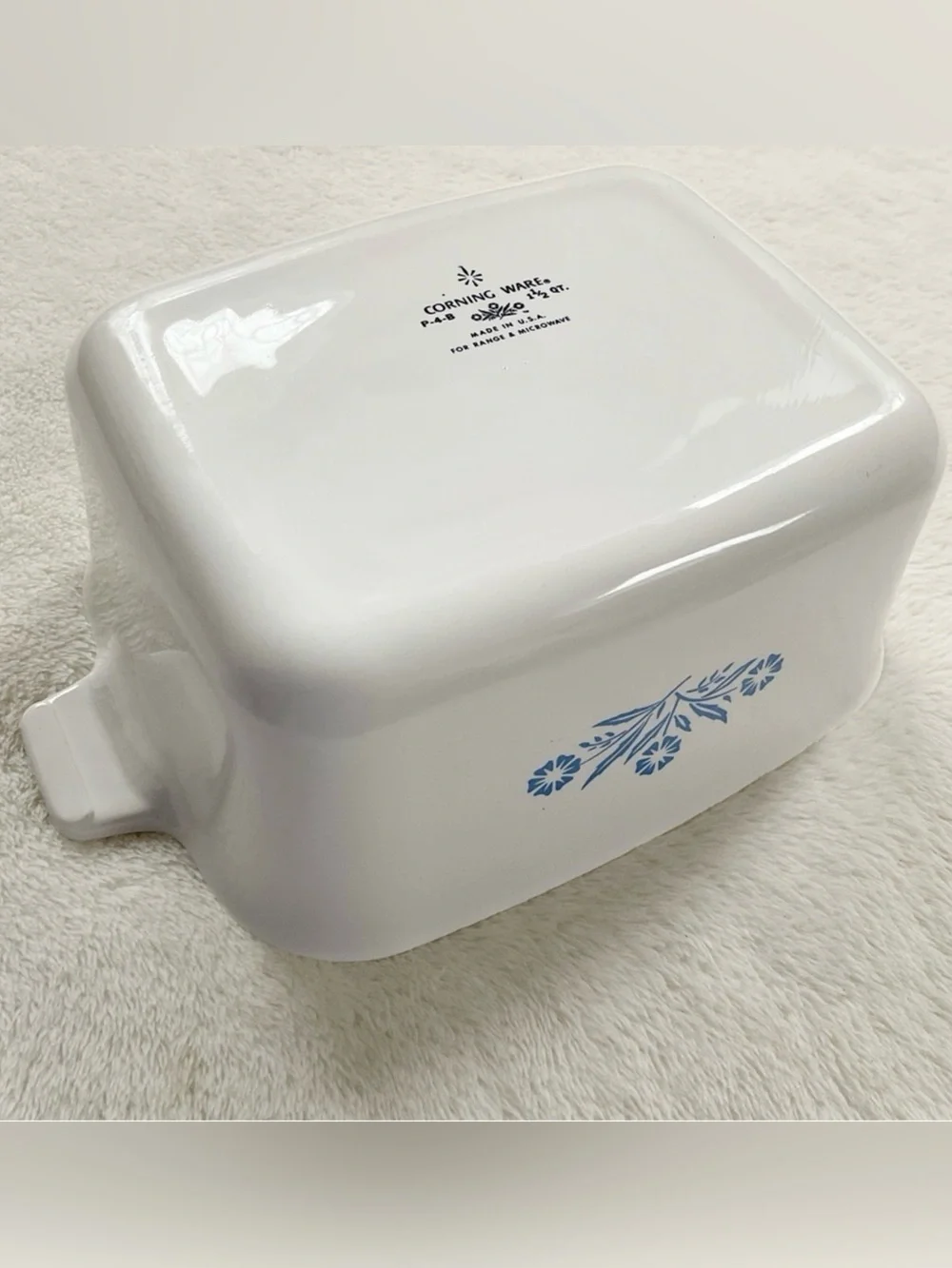 CorningWare Blue Cornflower P-4-B 1.5 Qt Casserole Dish No Lid USA